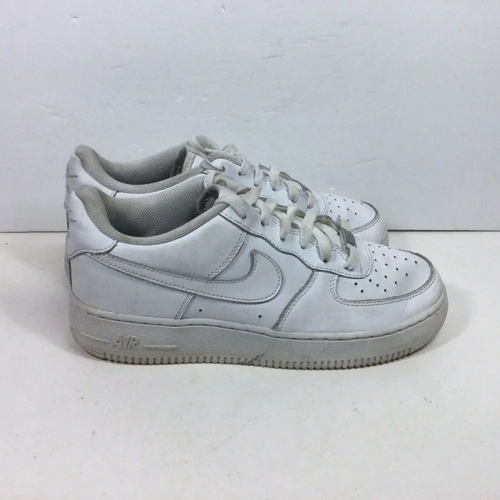 Nike Air Force 1‎ Sneakers Men Boys Size 7Y 314192-117 Triple White Casual Shoes